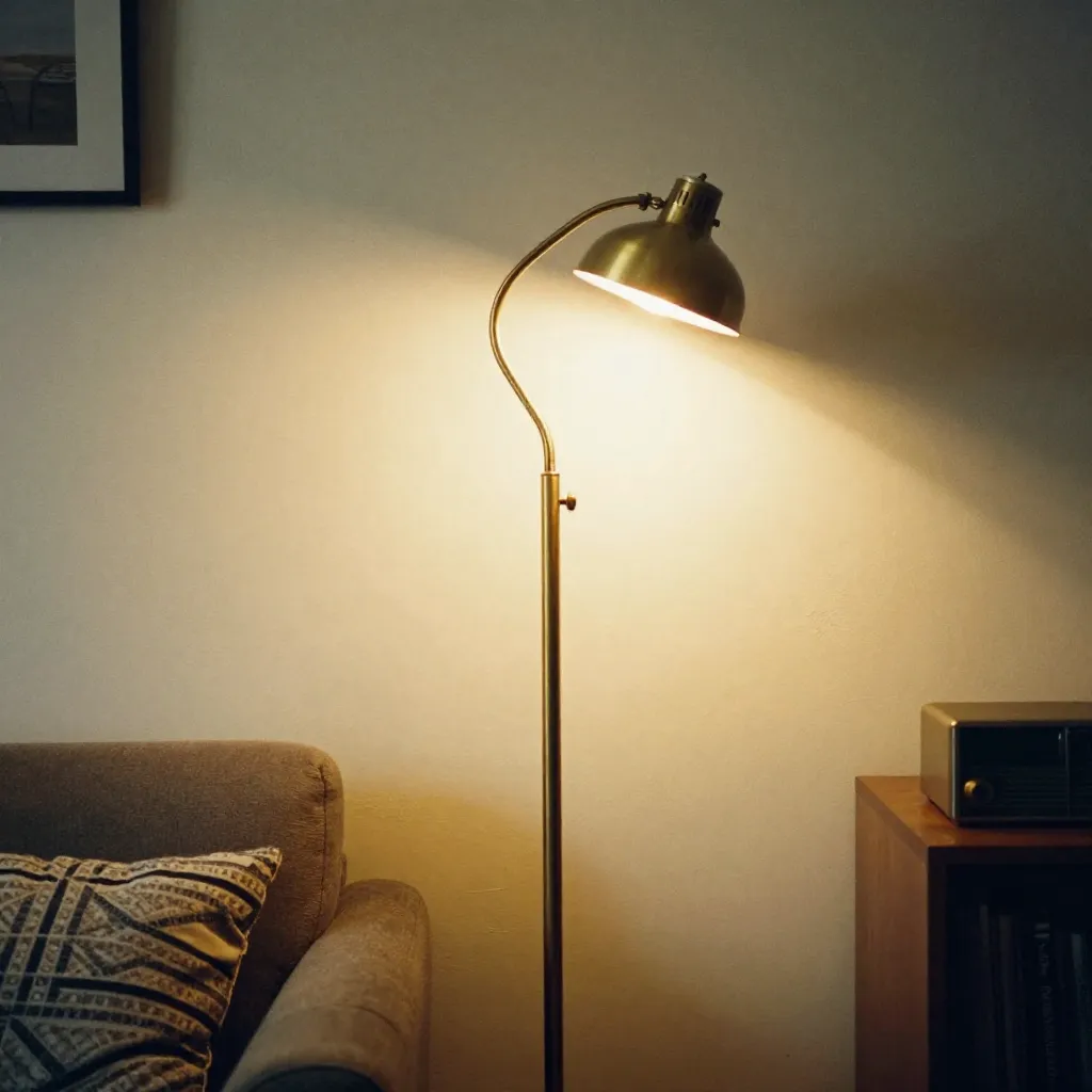 Portable floor lamp in modern interior