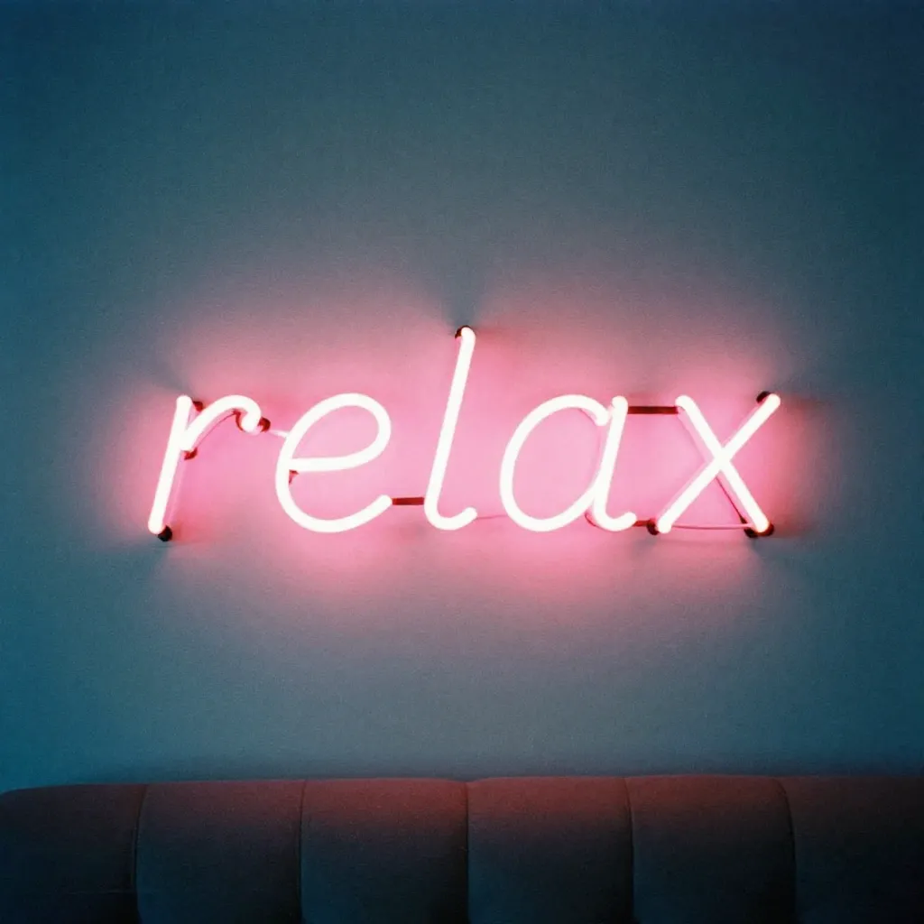 Retro neon sign in interior